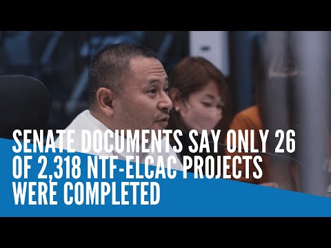 Senate documents say only 26 of 2,318 NTF-Elcac projects were completed