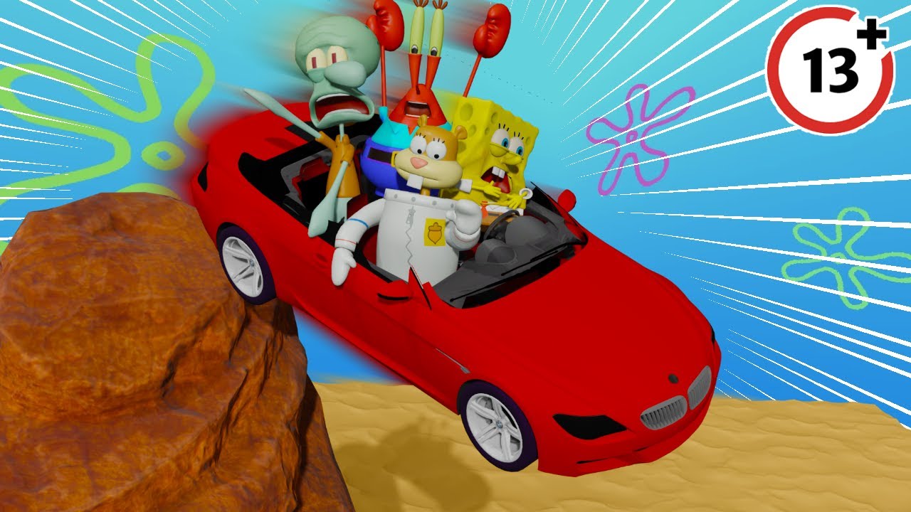 Губка Боб съезжает с обрыва!? (Не для детей!)