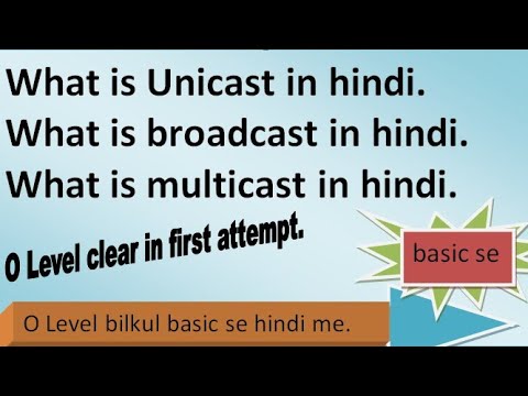 what is unicast in hindi||what is multicast in hindi||what is broadcast in hindi||unicast, broadcast
