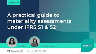 A Practical Guide to Materiality assessments under IFRS S1 and S2 Update