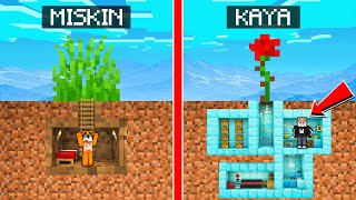 KITA BANGUN RUMAH TERKECIL KAYA VS MISKIN DI MINECRAFT!!