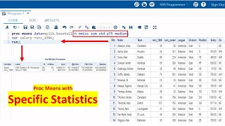 Celebrity PROC MEANS - 3 | Proc Means for Specific Statistics | N MISS, SUM, PERCENTILE, MEDIAN in Proc Means Wealth