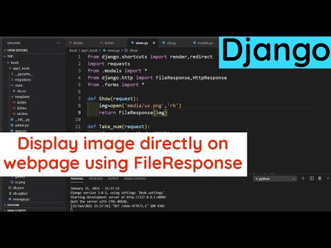 How to render image directly on webpage in django using FileResponse, similar to HttpResponse