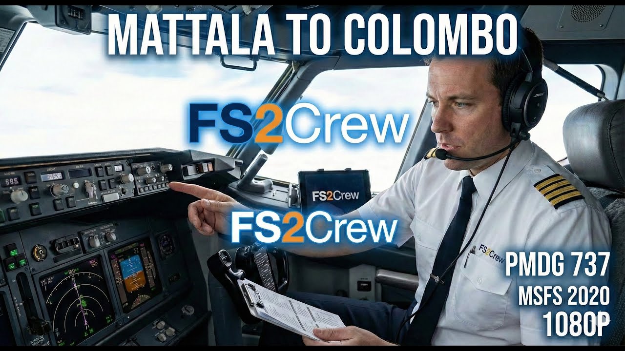 PMDG 737 Full Flight | Mattala to Colombo | FS2Crew First Officer [MSFS ...