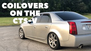 Coilovers on the drift project CTS-V  1