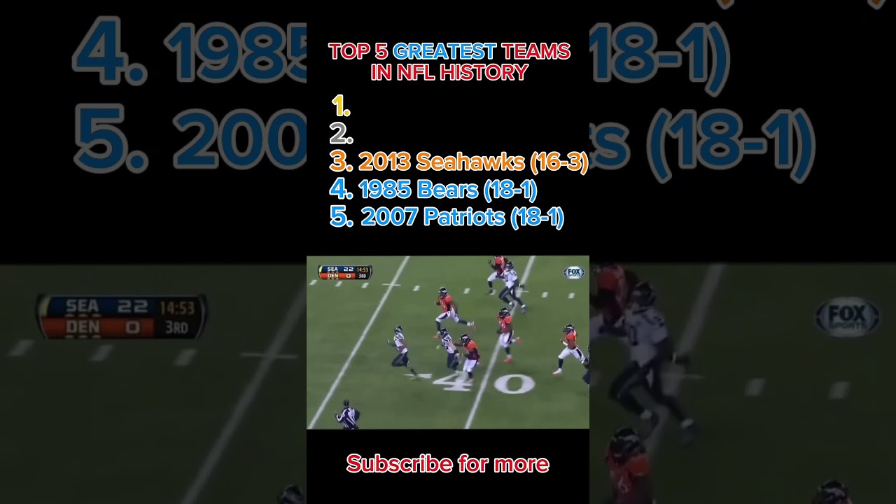 THE BEST NFL TEAMS OF ALL TIME🏈 #shorts #nfl