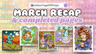 March Recap & Completed Colouring Pages - Coco Wyo, Christine Karron, Bogiki, Jade Summer & more!