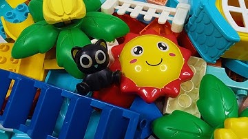 Satisfying building block marble run ☆ Create an interesting marble track building, using Lego Duplo