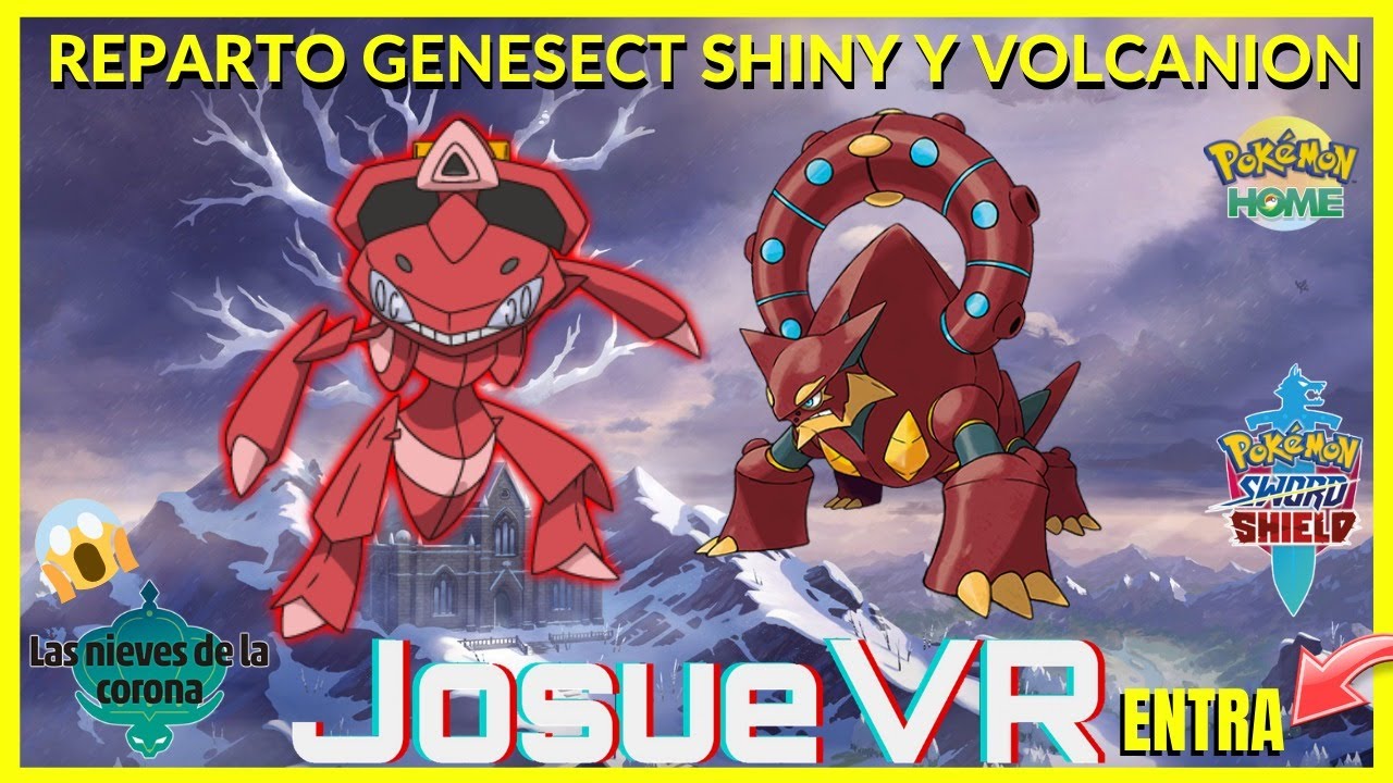 🔴REPARTO GENESEC SHINY Y VOLCANIO +  HOME-POKEMON⚔️ESPADA Y ESCUDO🛡️NIEVES DE LA CORONA🔴DIRECTO🔴