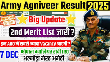 Big Update 2nd Merit List जारी?| Agniveer Army 2nd Merit List 2025 | Agniveer Army Merit List 2025 |