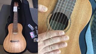 mini travel guitar kmise guitalele (first look review) ukulele /guitar