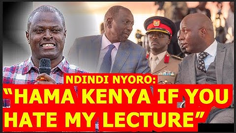 ‎🔥🔥"RUTO HAMA KENYA IF YOU ARE NOT HAPPY WITH ME, UNATUWEKA KWA SHIMO" NDINDI NYORO EXPOSE RUTO😭😭😭😭