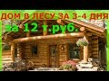 Каркасный дом для охотников в лесу, за 3-4 дня. Часть 1