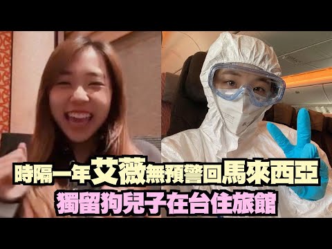 【終於回家】時隔一年艾薇無預警回馬來西亞 獨留狗兒子在台住旅館