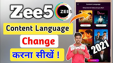 Zee5 app Content Language change Settings | How to change Zee5 Content Language