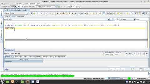 3. Create Table Command Line Interface SquirrelSQL Linuxmint