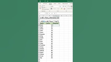 How to Use IF Formula in Excel for Pass/Fail Criteria💯#ExcelTutorial #IFFormula #PassFail #ExcelTips