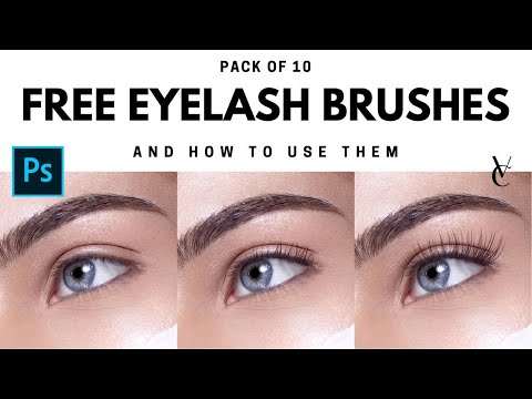 How to make fake eyelashes look natural + FREE EYELASH BRUSHES for Photoshop