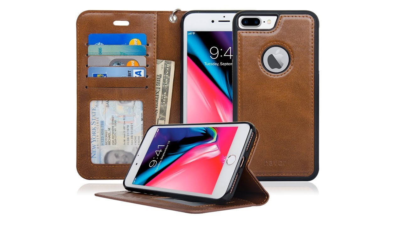 Navor Detachable Magnetic Wallet Case Compatible for iPhone 8 Plus