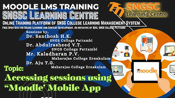 Accessing Moodle LMS  sessions using “Moodle’ Mobile App