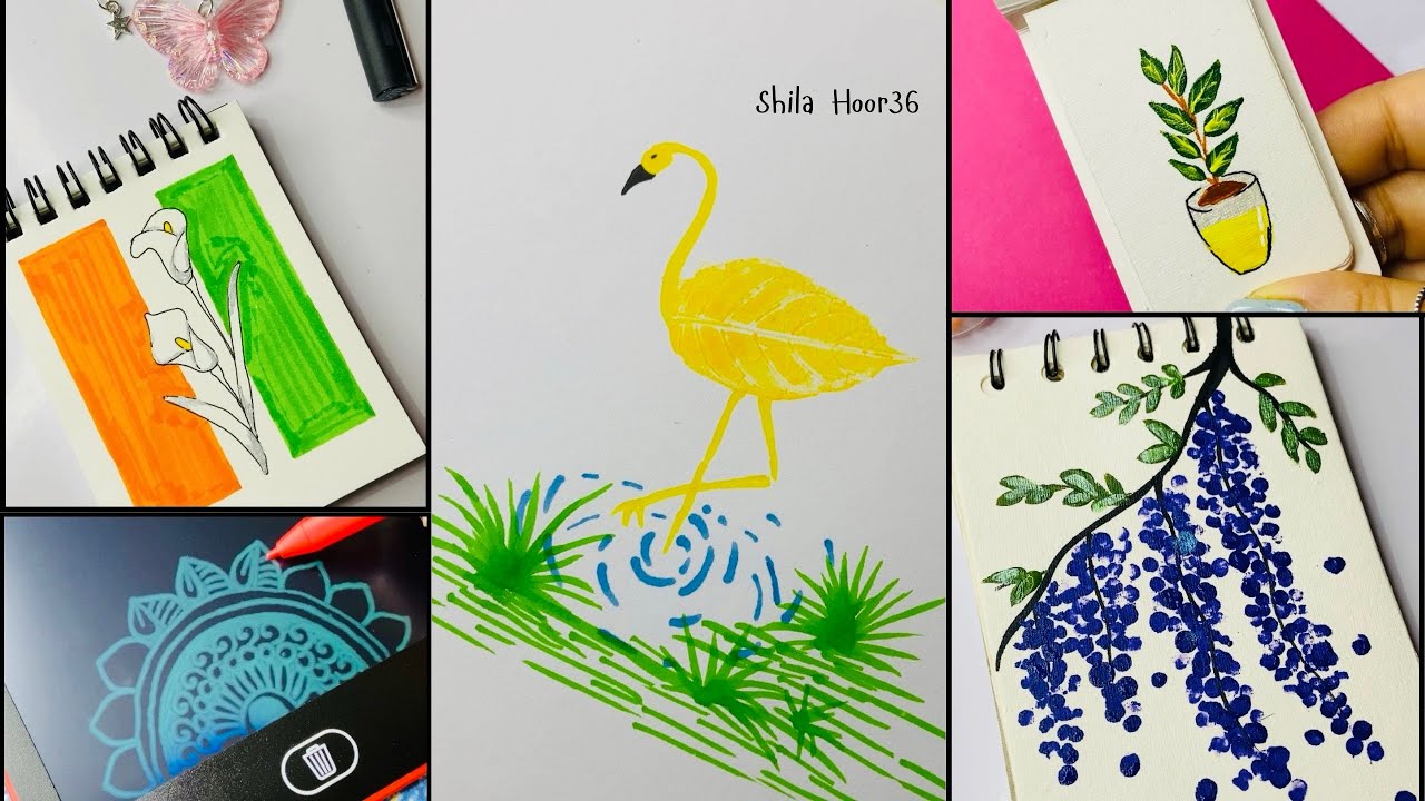 40 Painting Tutorial 🎨 || Easy Painting Techniques #art  #satisfying  #shilahoor36