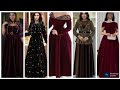 New Stylish Velvet Party Girls Dress Design 2025جدیدترین لباس مخمل لباس مخملی دخترانه 