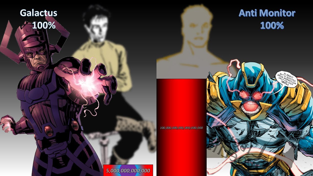 Galactus (The Writer) Vs Anti Monitor (TOAA) Power Level YouTube