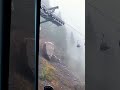 Mountain Crumbles Beside Cable Car! ⛰️💥 Giant Rock Rolls Past — So Close! #ExtremeRide #NaturePower