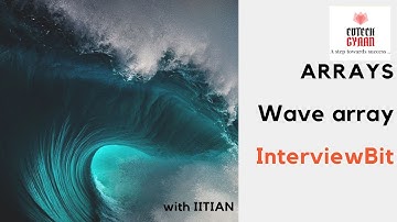 Wave array | InterviewBit | Arrays | Interview prep. | IIT Kanpur