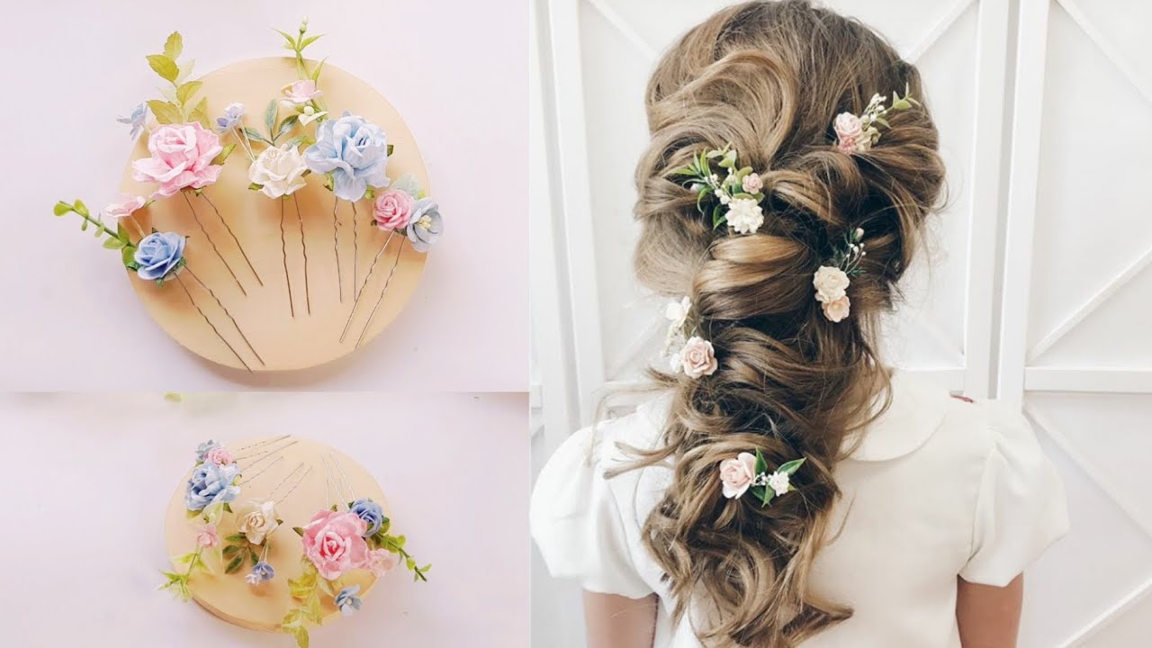 Flower Hair pins | Bunga sanggul | Hairpins  konde | caranya bikin nya simple banget