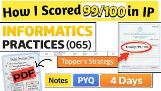 CBSE Class 12 IP (065) Board Exam Strategy 2026 | Score 95+ in 2 Days ⚡