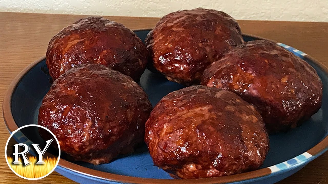 Smoked Meatballs Stuffed With Prosciutto - YouTube