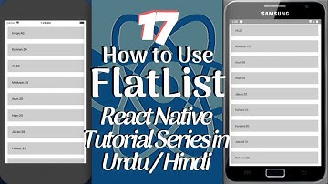 Part 17 React Native Tutorial Series for Beginners in Urdu/Hindi: How to use FlatList Component