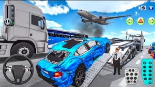 Crashed Blue Car Transporter Truck to Auto Repair Shop - 3D Driving Class 2025 - Android Game Car screenshot 5