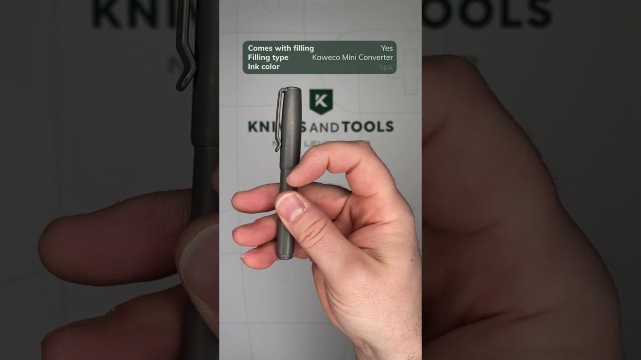 Big Idea Design Fountain EDC Pen FP TI SW Stonewashed Titanium, Fountain pen