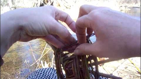 Nancy Today: pt 7 Making a willow ribbed basket ASMR weaving basketmaking (basket making tutorial)