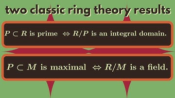 Abstract Algebra | Maximal and prime ideals.