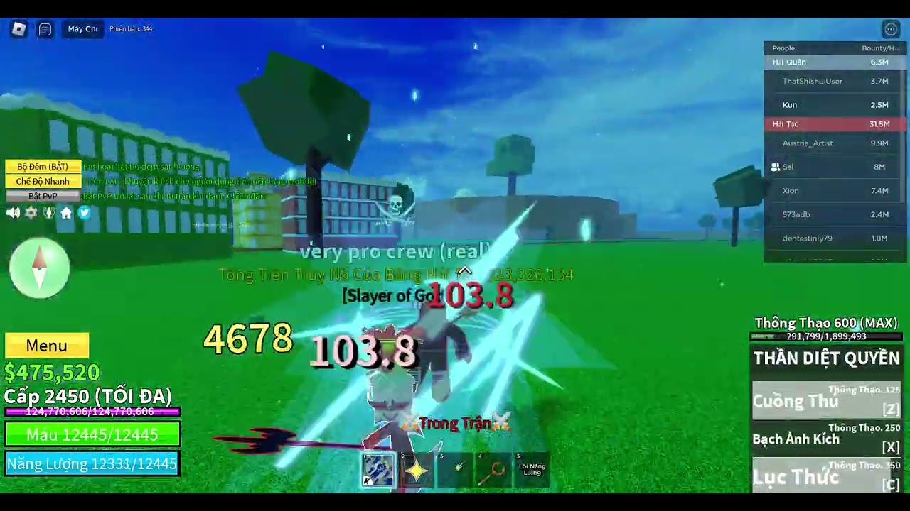 Roblox BloxFruit Combo(God Human,Light V2,Spike) Full combo in comment