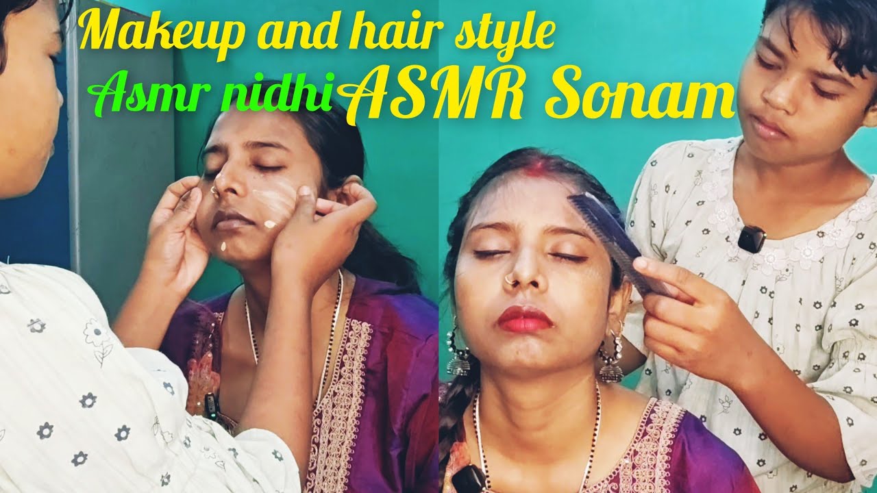 ASMR:Sonam give me a glam ASMR  makeover😴(gentle touch with love and care)