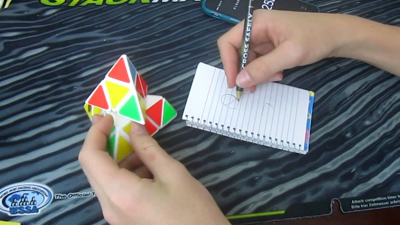 Solving a Pyraminx While Drawing a Panda |Challenge - YouTube