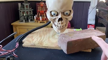 Three axis talking skull  unboxing, programming and review from Fright Props  Haunted House Creation