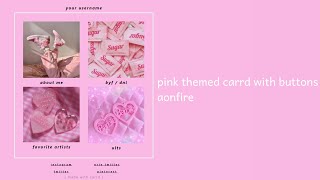 pink themed carrd with buttons - easy tutorial screenshot 3