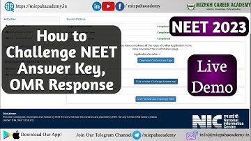 Answer Key Released - How to Challenge Answer Key and OMR Response - Live Demo - NEET 2023 Results