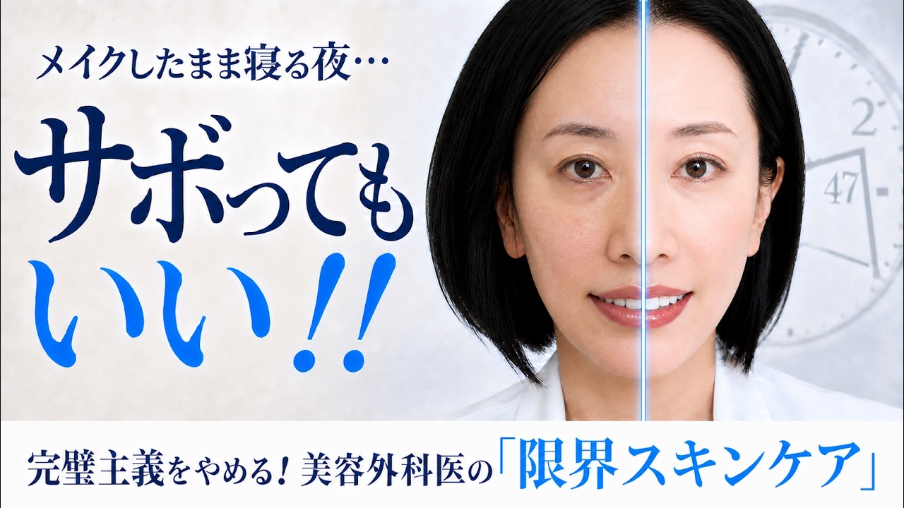 【朝と夜これだけ】日々の美容は8割手抜きでOK！形成外科医がたどり着いた「最小限スキンケア」