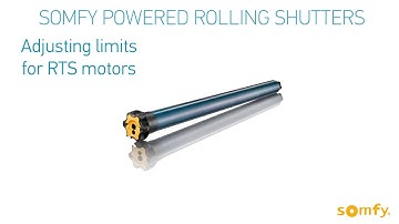 Somfy Powered Rolling Shutter   RTS Adjusting limits in User Mode