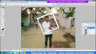 How to set frame to photo in photoshop || Photoshop Exercises in Telugu || How to create photo frame screenshot 4