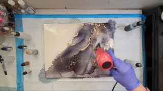 Switch Plate Inspiration - Alcohol Inks #thursdaytrain #Kamenskaya