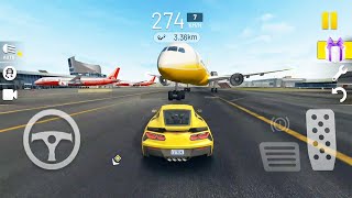 Extreme Car Driving Simulator - I drift in the Airport and Race with Airplanes with Sport GT Car screenshot 5