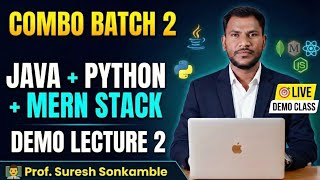 Demo Lec.02 | Combo Batch: Java | Python | MERN Stack |