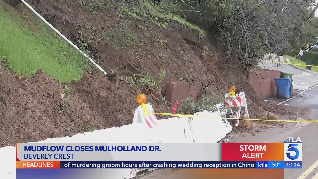 Mud, debris flow damages home in Beverly Crest; 2 evacuated